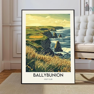 Ballybunion golfclub print, Ballybunion golfclub poster, Ballybunion golfclub kunst aan de muur, Ballybunion golfclub reizen, Ballybunion golf