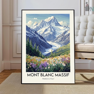 Mont Blanc Massif poster, Mont Blanc Massif Wall Art, Mont Blanc Massif Print, Mont Blanc Massif Photo, Mont Blanc Massif Poster Print