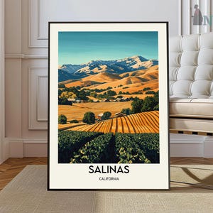 Salinas poster, Salinas Wall Art, Salinas Print, Salinas Photo, Salinas Poster Print, Salinas Travel Poster, Salinas California poster