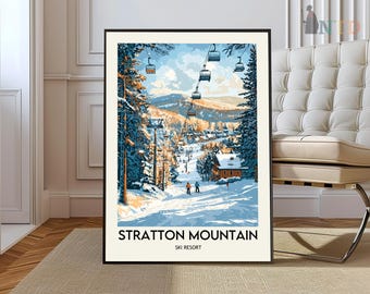 Poster von Starton Mountain Ski-Resort, Starton Mountain Ski-Resort-Wandkunst, Starton Mountain Ski-Resort, Poster
