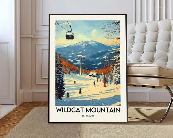 Wildcat Mountain Ski Resort Poster: New Hampshire Vintage Travel