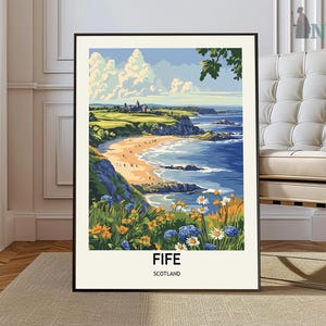 Fife poster, Fife Wall Art, Fife Print, Fife Photo, Fife Poster Print, Fife Travel, Fife city, Fife map, Fife Scotland, Scotland poster