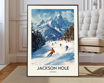 Póster de Jackson Hole, Arte mural de Jackson Hole, Impresión de Jackson Hole, Foto de Jackson Hole, Impresión de póster de Jackson Hole, Póster de viaje de Jackson Hole