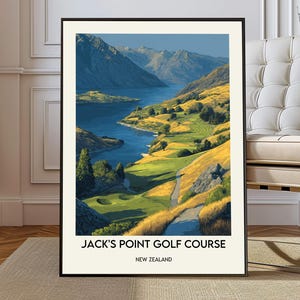 Jack's Point Golf Club Poster, Jack's Point Golf Club Wandkunst, Jack's Point Golf Club Druck, Jack's Point Golf Club Foto, Queenstown Druck