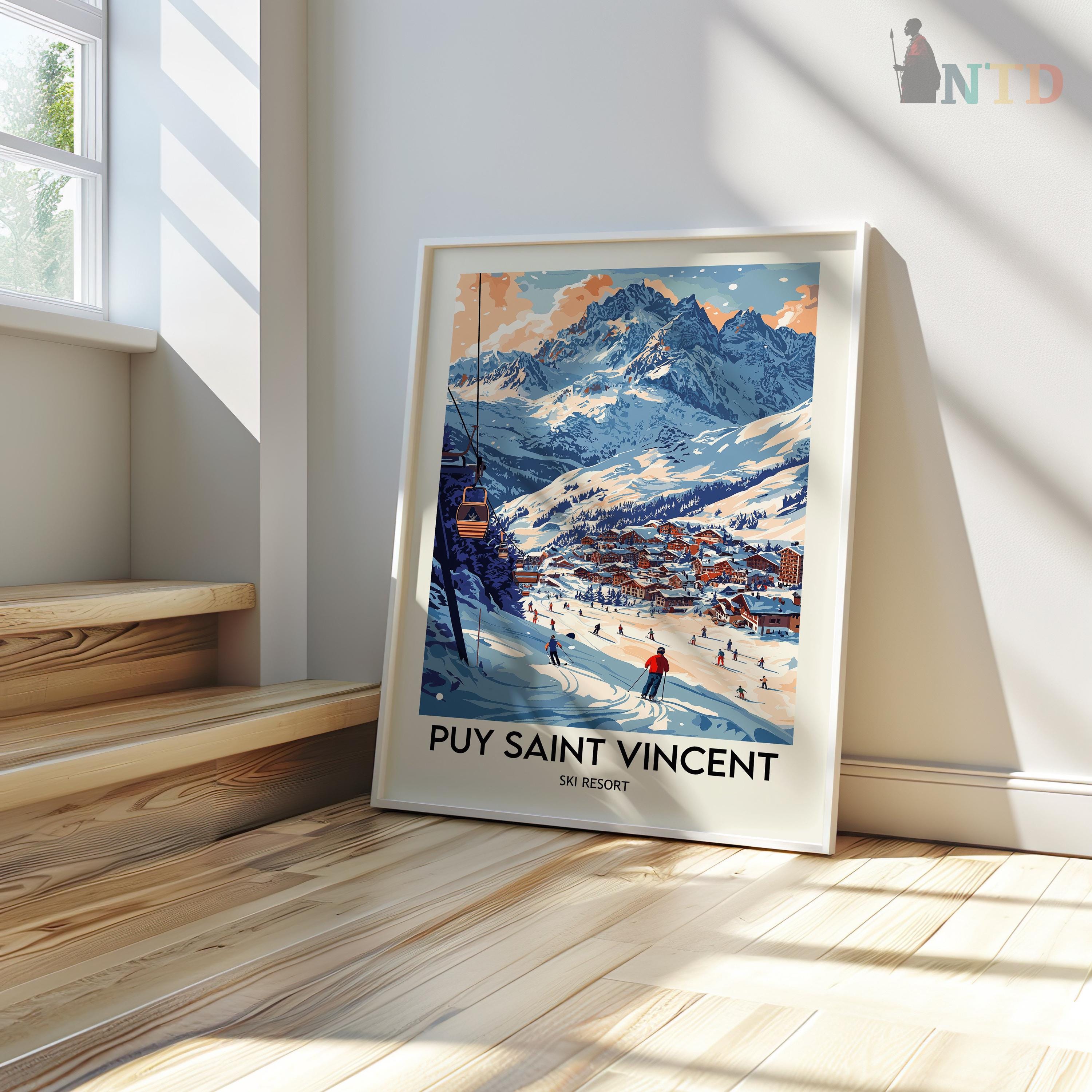 Puy Saint Vincent Ski Resort Poster, Puy Saint Vincent Ski Resort