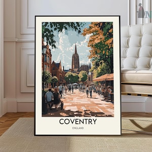Coventry poster, Coventry Wall Art, Coventry Print, Coventry Photo, Coventry Poster Print, Coventry Travel Poster, Coventry England Gift