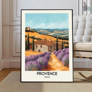 Provence Poster, France Travel Print, French Decor, Europe Travel Poster, European Wall Art, Provence Gift, Provence Travel Poster