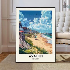 Avalon Wall Art New Jersey, Avalon Wall Decor, Avalon Poster, Avalon Home Decor, Avalon Travel Gift, Avalon Travel Print