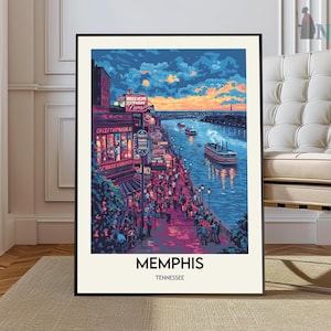 Memphis Print, Memphis Poster, Memphis Wall Art, United States Photo, United States Poster, United States Print, Travel Poster
