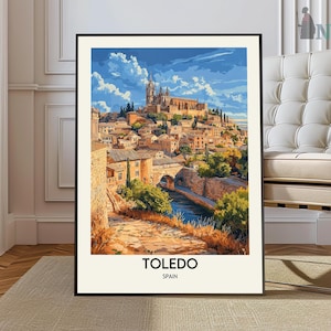 Toledo Print, Toledo Wall Art, Toledo Poster, Toledo Photo, Toledo Poster Print, Toledo  Travel Poster, Toledo Spain, Alcázar of Toledo