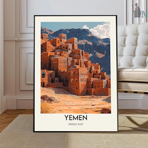 Yemen poster, Yemen Wall Art, Yemen Print, Yemen Photo, Yemen Poster Print, Yemen Travel Poster, Sana’a Yemen, Sana’a city