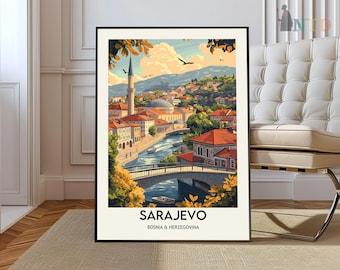 Sarajevo poster, Sarajevo Wall Art, Sarajevo Print, Sarajevo Photo, Sarajevo Poster Print, Sarajevo  City, Bosnia and Herzegovina poster