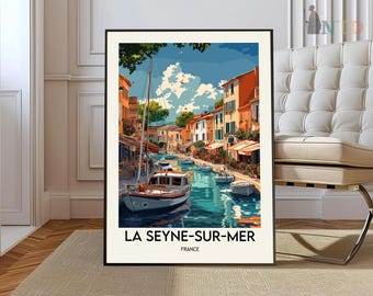 Cartel de La Seyne-sur-Mer, Arte mural de La Seyne-sur-Mer, Impresión de La Seyne-sur-Mer, Foto de La Seyne-sur-Mer, Francia de La Seyne-sur-Mer, Arte de la Costa Azul