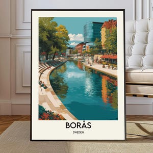 Boras Poster, Borås Wandkunst, Borås Druck, Borås Foto, Borås Poster Druck, Borås Reiseplakat, Boras Schweden, Schwedenplakat