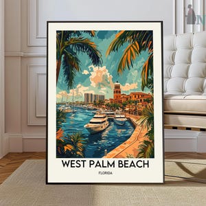 West Palm Beach Travel Poster, West Palm Beach Wall Art, West Palm Beach Poster Print, West Palm Beach Photo, West Palm Florida poster