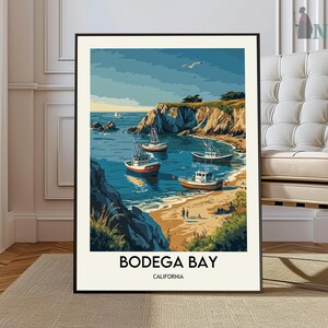 Bodega Bay Reiseplakat, Bodega Bay Wandkunst, Bodega Bay Poster Druck, Bodega Bay Foto, Bodega Bay Dekor, Bodega Bay Kalifornien Plakat