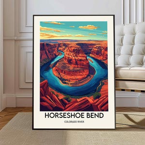 Horseshoe Bend Poster, Horseshoe Bend Wall Art, Horseshoe Bend Print, Horseshoe Bend Photo, Horseshoe Bend Poster Arizona, Colorado River