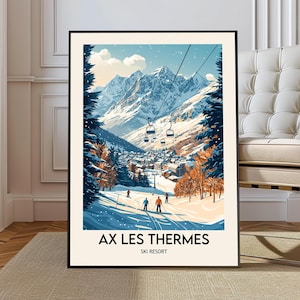 Ax‑les‑Thermes Ski Resort poster, Ax‑les‑Thermes Ski Resort Wall Art, Ax‑les‑Thermes Ski Resort Print, Ax‑les‑Thermes Ski Resort Photo