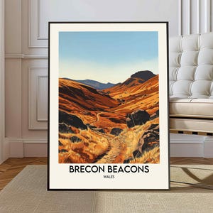 Brecon Beacons Poster, England Travel Print, Brecon Beacons Travel Art, Brecon Beacons Wall Art, England Travel, Brecon Beacons Home Decor