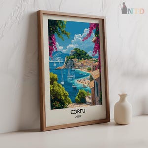 Corfu Print, Corfu Wall Art, Corfu Poster, Corfu Photo, Corfu Poster Print, Corfu Travel Poster, Corfu Greece image 4