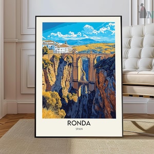 Ronda Spain Travel Print Ronda Wall Decor Ronda Poster Spain Travel Prints Ronda Art Print Ronda Illustration Ronda Wall Art