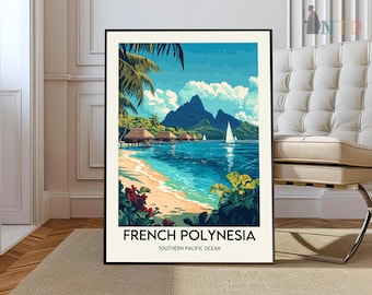 French Polynesia Print, French Polynesia Poster, French Polynesia Wall Art, French Polynesia Art Print, French Polynesia Photo, Beach Print