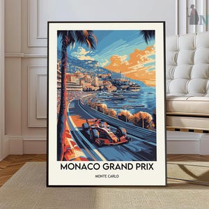 Poster Grand Prix van Monaco, kunst aan de muur Grand Prix van Monaco, afdruk Grand Prix van Monaco, foto Grand Prix van Monaco, posterafdruk Grand Prix van Monaco