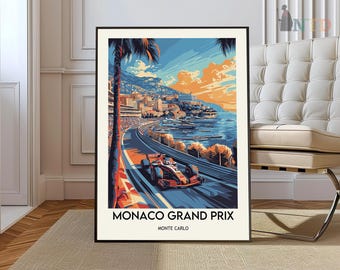 Affiche Grand Prix de Monaco, Art mural Grand Prix de Monaco, Impression Grand Prix de Monaco, Photo Grand Prix de Monaco, Impression d'affiche Grand Prix de Monaco