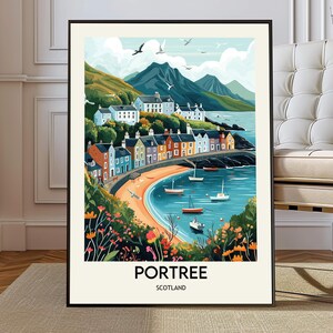 Portree poster, Portree Wall Art, Portree Print, Portree Photo, Portree Poster Print, Portree Travel, Portree city, Portree Isle of Skye art