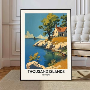 Thousand Islands Art, St Lawrence River Print, Ontario Watercolor Art, Thousand Islands Gift, Travel Print, Travel Poster, Housewarming Gift
