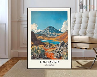 Tongariro-afdruk, Tongariro-muurkunst, Tongariro-poster, Tongariro-foto, Tongariro-posterafdruk, Tongariro-muurdecoratie, Tongariro, Nieuw-Zeeland