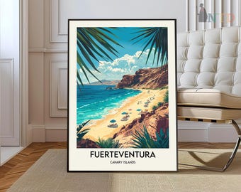 Fuerteventura Travel Poster, Fuerteventura Wall Art, Fuerteventura Poster Print, Fuerteventura Photo, Fuerteventura Decor, Spain