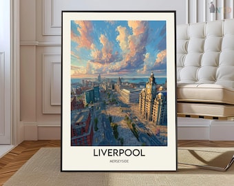 Liverpool Print, Liverpool Wall Art, Liverpool Poster, Liverpool Photo, Liverpool Poster Print, Liverpool Travel Poster, Liverpool England