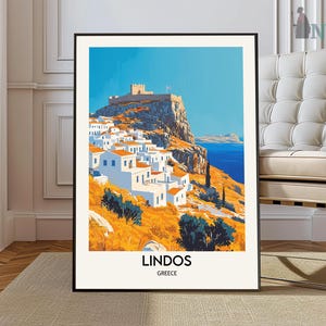 Lindos Print, Lindos Wall Art, Lindos Poster, Lindos Photo, Lindos Poster Print, Lindos Travel Poster, Lindos Greece poster