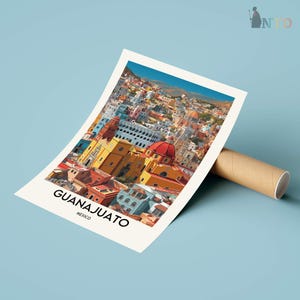 Guanajuato Mexiko Poster Druck | Bunte Koloniale Stadt Wandkunst | Historische Altstadt Strasse Illustration | Reise-Dekor-Geschenk Bild 16