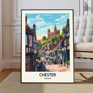 Chester Print, Chester Wall Art, Chester Poster, Chester Photo, Chester Poster Print, Chester Travel Poster, Chester England