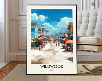 Wildwood poster, Wildwood wall art, Wildwood print, Wildwood photo, Wildwood poster print, Wildwood travel, Wildwood map, Wildwood artwork