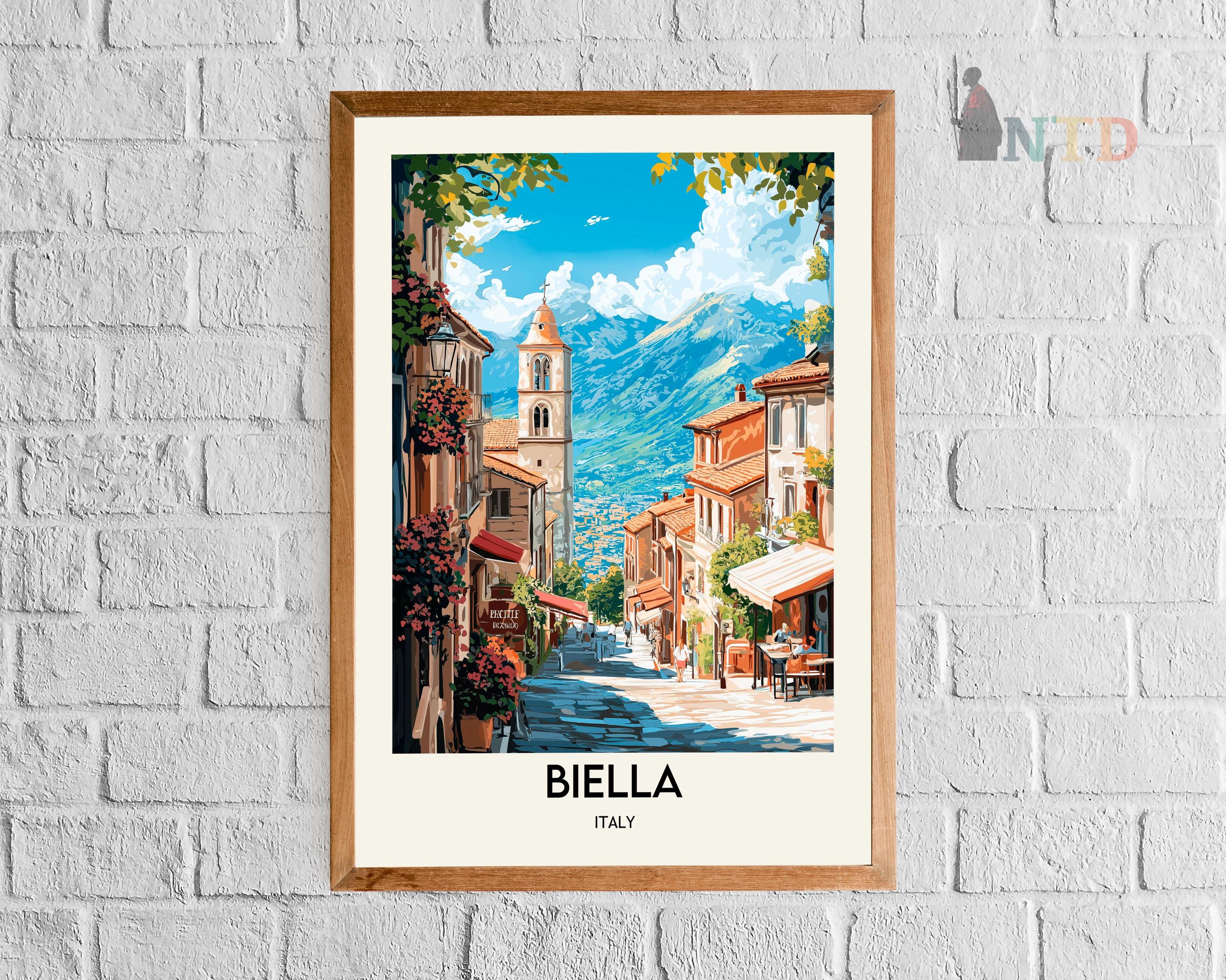 Biella Italy Travel Poster: Piedmont Region Wall Art - Etsy