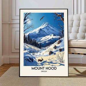 Mount Hood poster, Mount Hood Wall Art, Mount Hood Print, Mount Hood Photo, Mount Hood Poster Print, Mount Hood Oregon, Timberline Trail