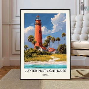 Jupiter Inlet Lighthouse poster, Jupiter Inlet Lighthouse Wall Art, Jupiter Inlet Lighthouse Print Jupiter Inlet Lighthouse Palm Beach Photo