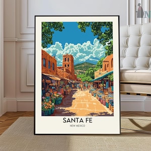 Santa Fe Print, Santa Fe Wall Art, Santa Fe Poster, Santa Fe Photo, Santa Fe Poster Print, Santa Fe  Travel Poster, Santa Fe New Mexico