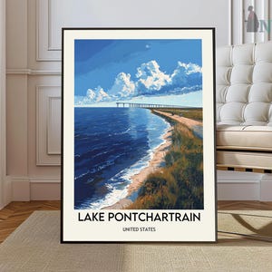 Lake Pontchartrain poster, Lake Pontchartrain Wall Art, Lake Pontchartrain Print, Lake Pontchartrain Photo, Lake Pontchartrain Poster Print