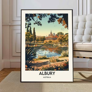 Albury poster, Albury Wall Art, Albury Print, Albury Photo, Albury Poster Print, Albury Travel Poster, Albury Australia, Murray River poster