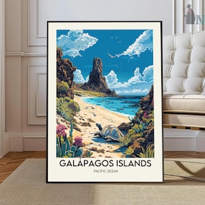 Galapagos Islands Travel Print | Galapagos | Ecuador | Travel Poster | Galapagos Poster | Travel | Galapagos Print | Galapagos Photo |