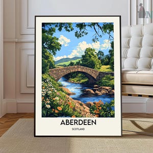 Aberdeen Poster, Scotland Print, Aberdeen Wall Art, Cityscape Poster, Aberdeen Decor, Scottish Print, Aberdeen Print, Scottish Wall Art
