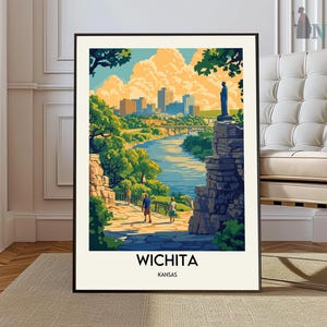 Wichita poster, Wichita Wall Art, Wichita Print, Wichita Photo, Wichita Poster Print, Wichita Travel Poster, Wichita Kansas, Wichita city