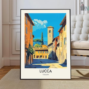 Lucca print, Lucca kunst aan de muur, Lucca poster, Lucca foto, Lucca poster print, Lucca reisposter, Lucca Italië, Lucca Toscane poster