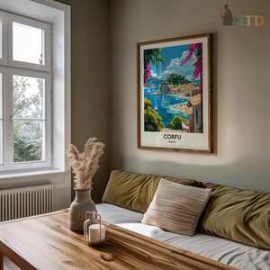 Corfu Print, Corfu Wall Art, Corfu Poster, Corfu Photo, Corfu Poster Print, Corfu Travel Poster, Corfu Greece image 7