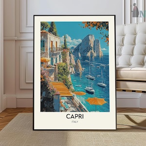 Capri Print, Capri Poster, Capri Wall Art, Capri Art, Capri Italy Print, Capri Italy Art, Capri Travel Poster, Italy Print, Italy Poster