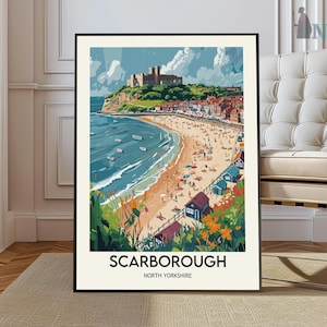 Scarborough poster, Scarborough Wall Art, Scarborough Print, Scarborough Photo, Scarborough city Print, Scarborough North Yorkshire England